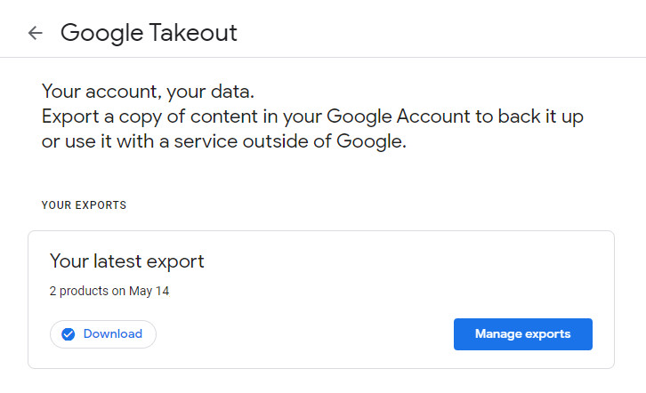 Google Takeout Certification : anything that can be legally certified for your account